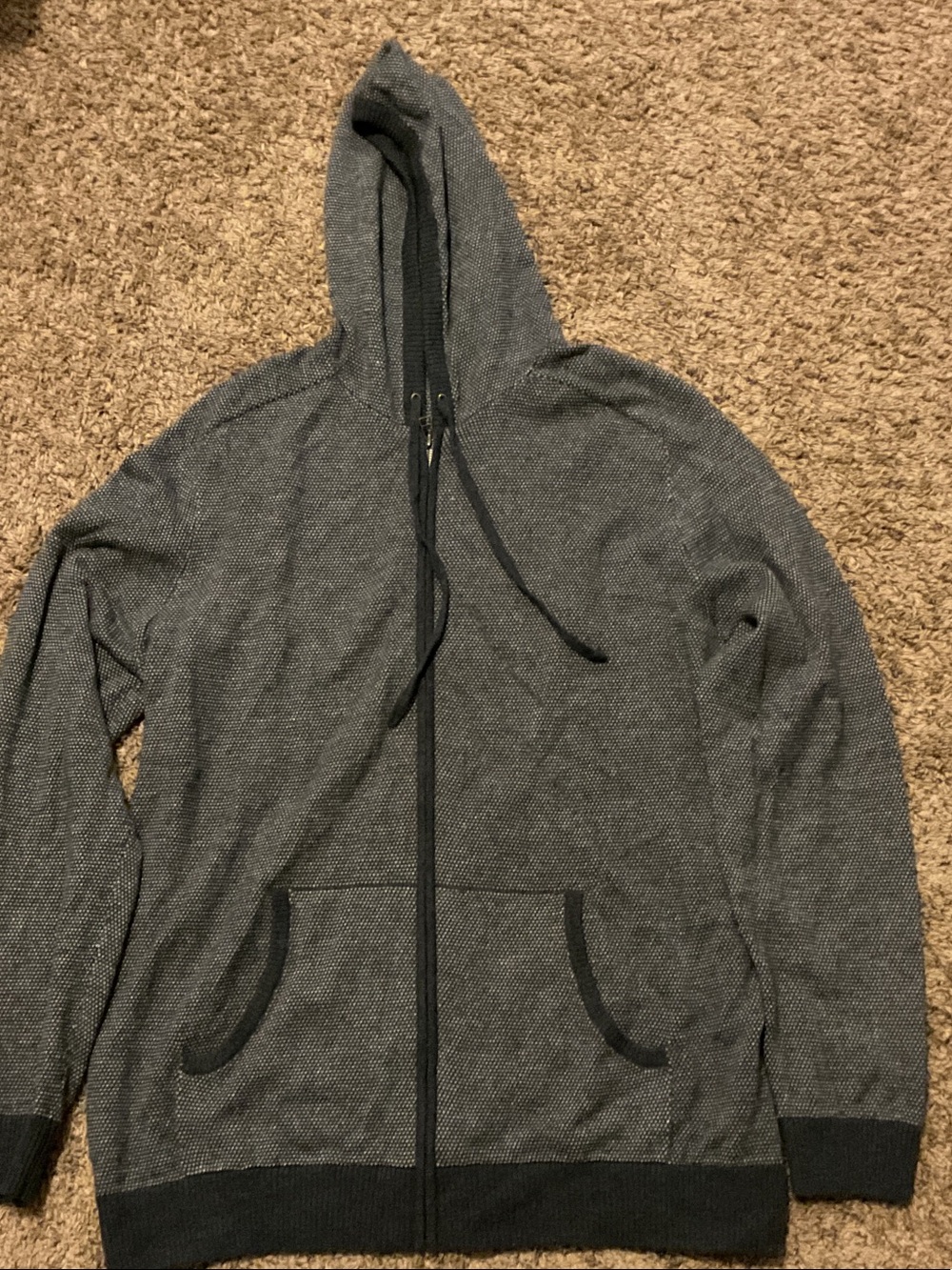 Travis Mathew Gray Hooded Zip Sweater for Men